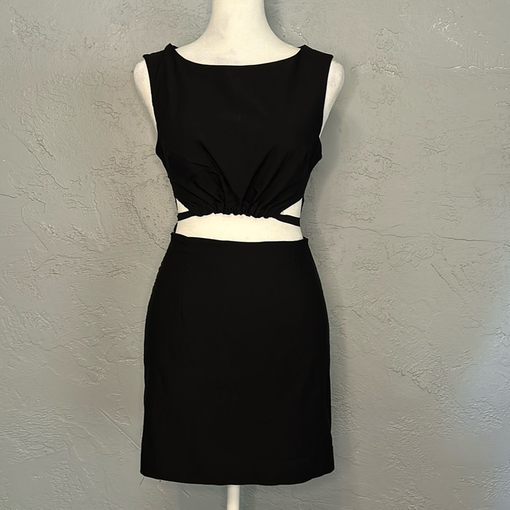 Tobi Black Cut Out Mini Dress